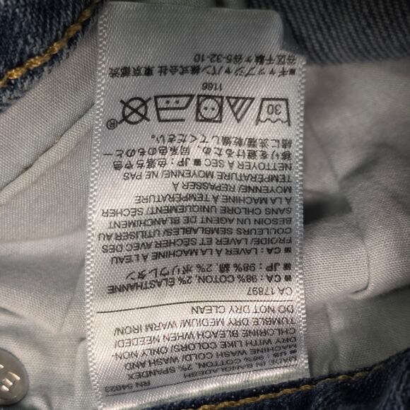 Banana Republic Girlfriend Jeans Women 25 Blue Distressed Stretch Casual - Picture 7 of 7